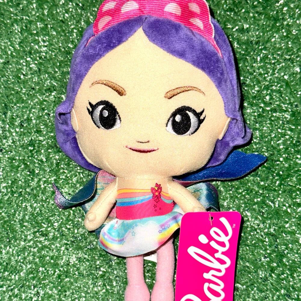 Barbie Purple Hair Princess Fairy Plush Toy New With Tag